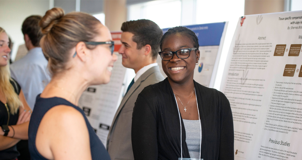 Students present posters