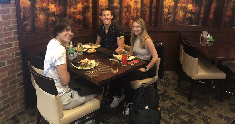 Students eating lunch