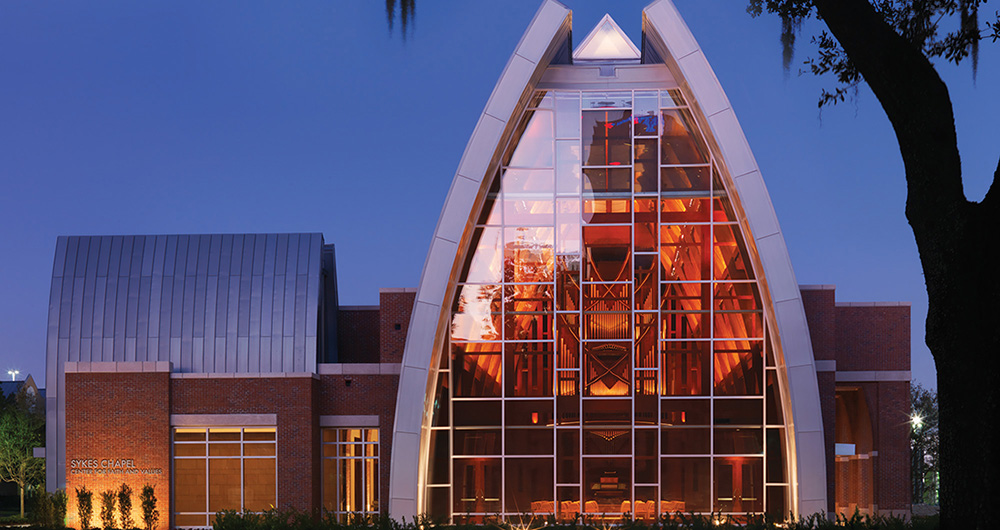 Sykes Chapel in the evening