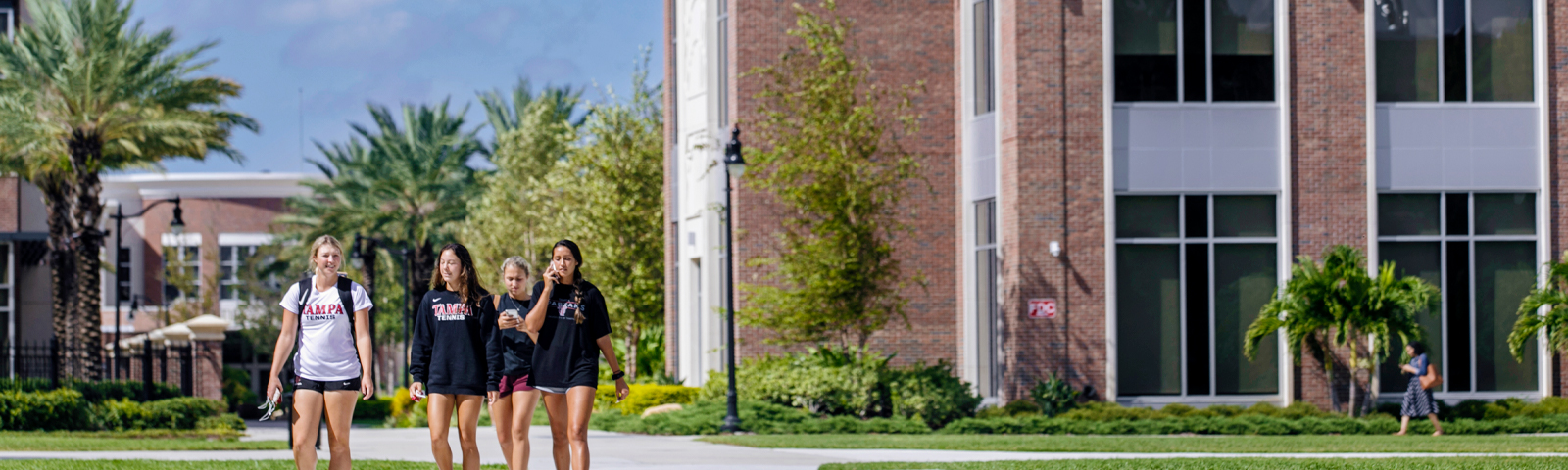 Students walking on campus