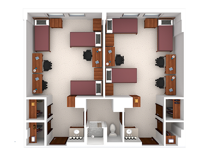 Floor plan of Austin Hall