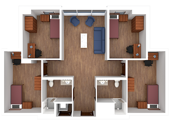 Floor plan of Jenkins Hall