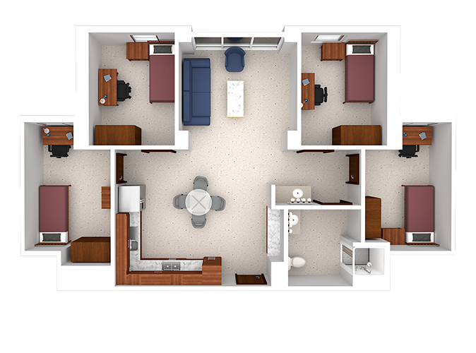 Floor plan of Palm Apartments
