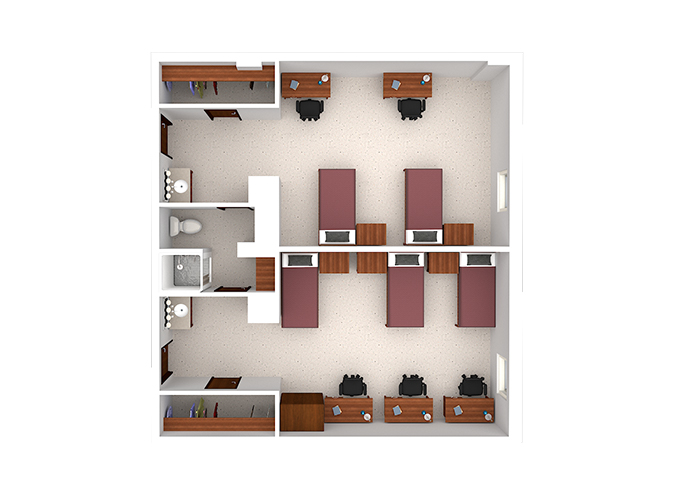 Floor plan of a room in Vaughn Center