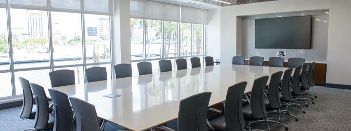 Table in a board room