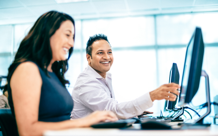 People in a computer lab