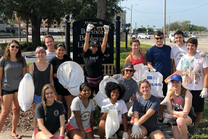 Students volunteering