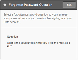 Forgotten password