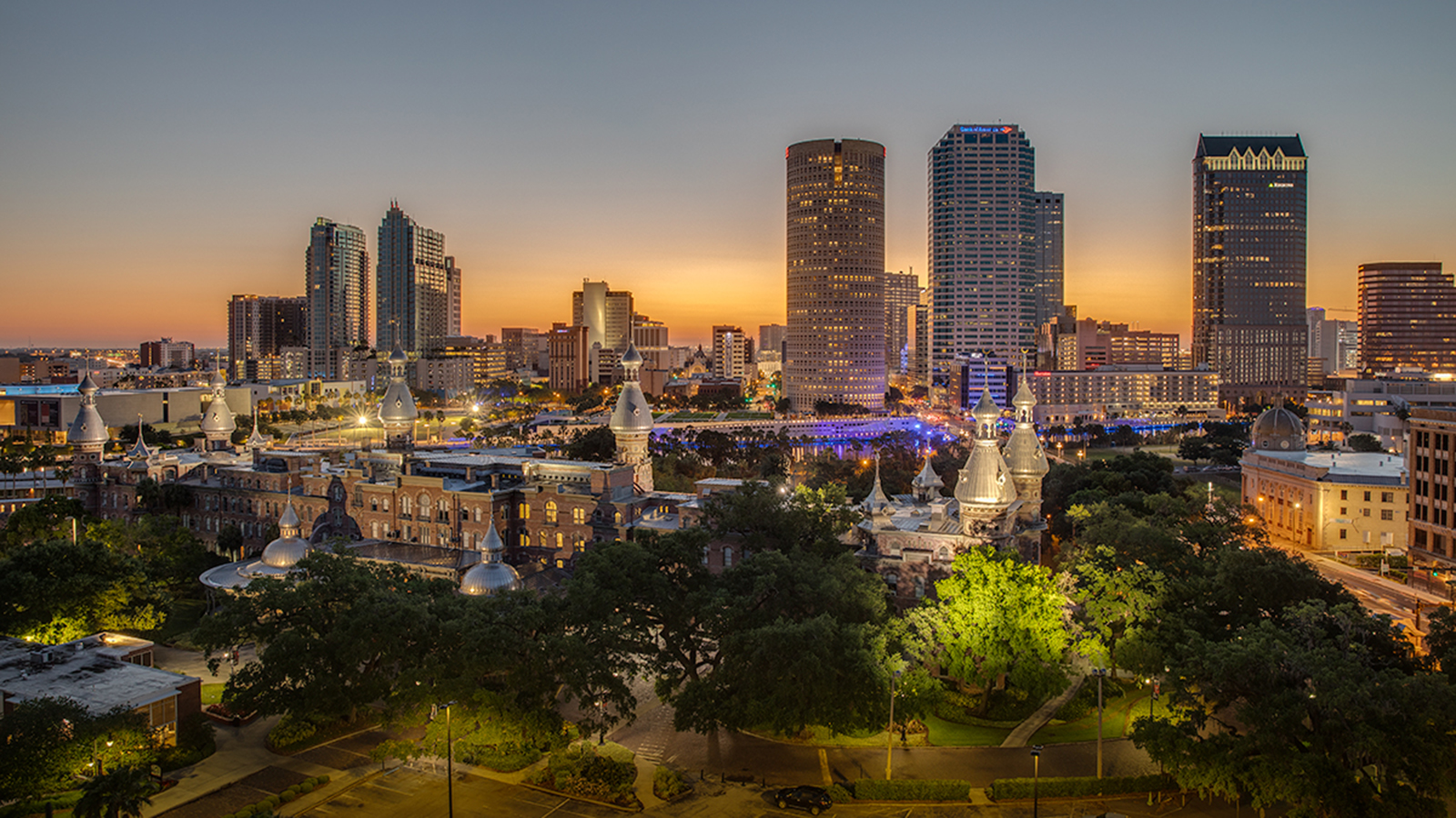 Plant Hall with downtown Tampa in the background