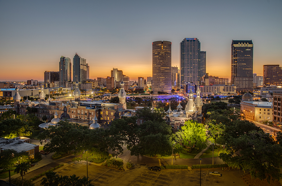 Plant Hall with downtown Tampa in the background