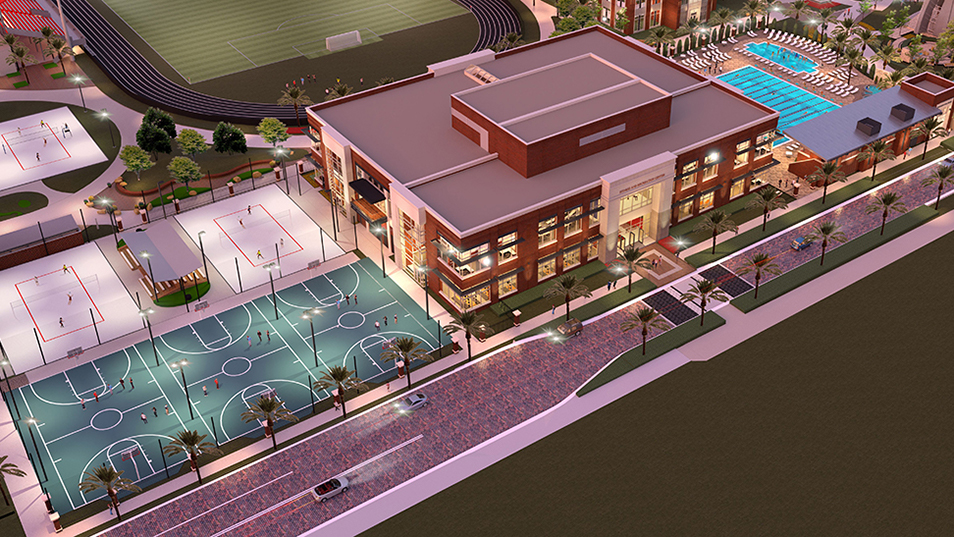 Rendering of the Fitness Center phase two expansion