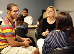 Students talking