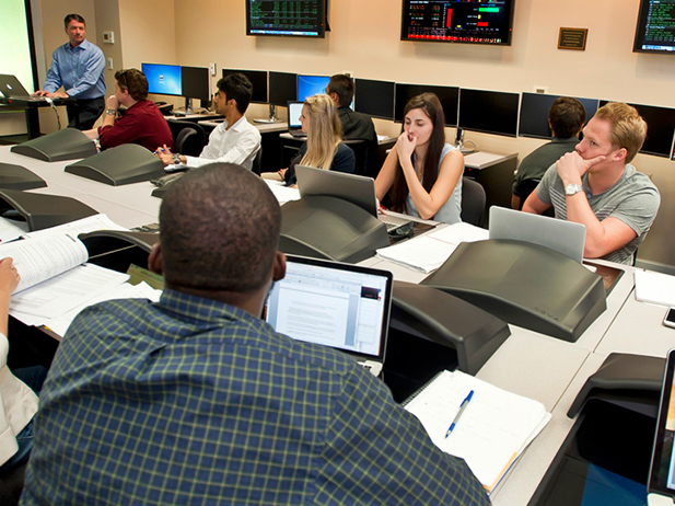 A class in the Financial Trading Center