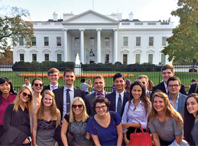 Adam Smith Society students at the White House