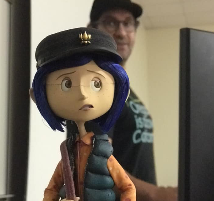 The statue used to make Coraline, a 2009 stop-motion animated film.