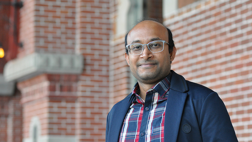 Portrait of Pavan Rajanahalli, assistant professor of biology