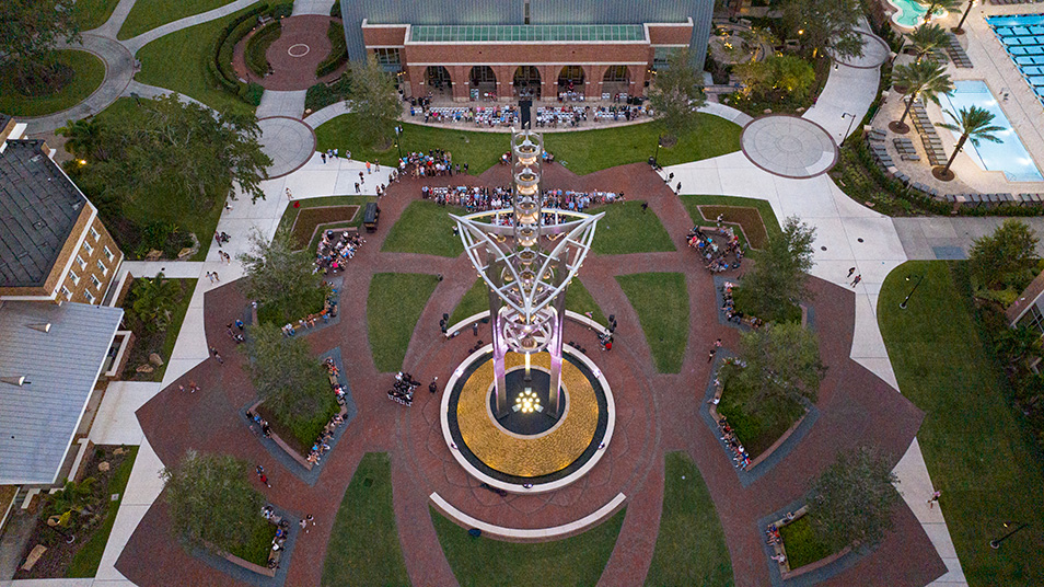 Aerial image of Ars Sonora and Sykes Plaza