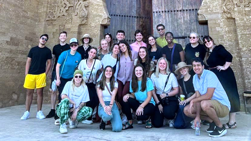 University of Tampa students in Morocco as part of a travel course