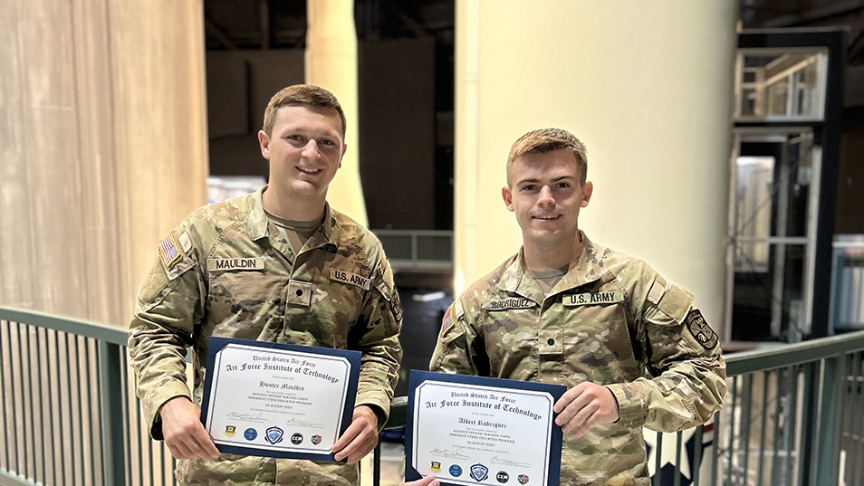 The University of Tampa News UT Life Two UT ROTC Students Receive